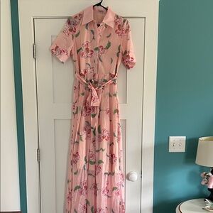 Chic Pink Floral Maxi Dress